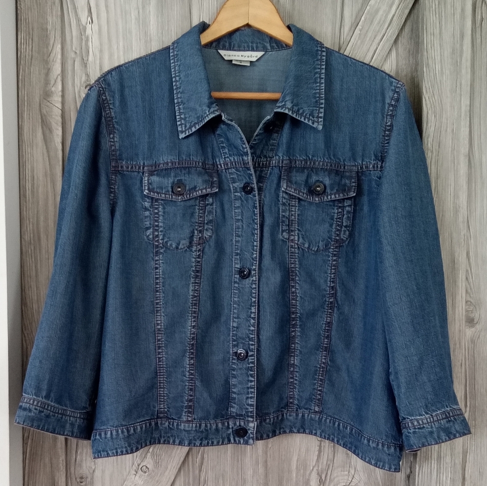 Bianca Nygard Blue Tencel Jean Jacket 14/16